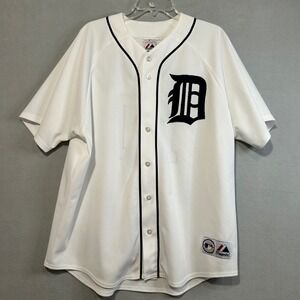Majestic‎ Detroit Tigers Jersey Leyland #10 Baseball White Mens Size XL MLB